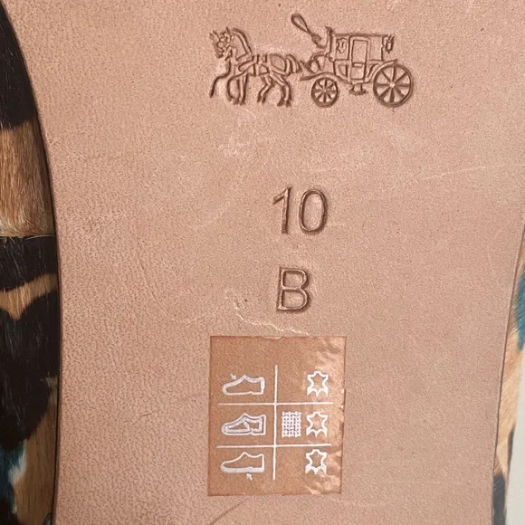 Coach Smith Beadchain Heels Floral Pointed Toe Haircalf Stiletto Pumps Sz 10 - Picture 7 of 9